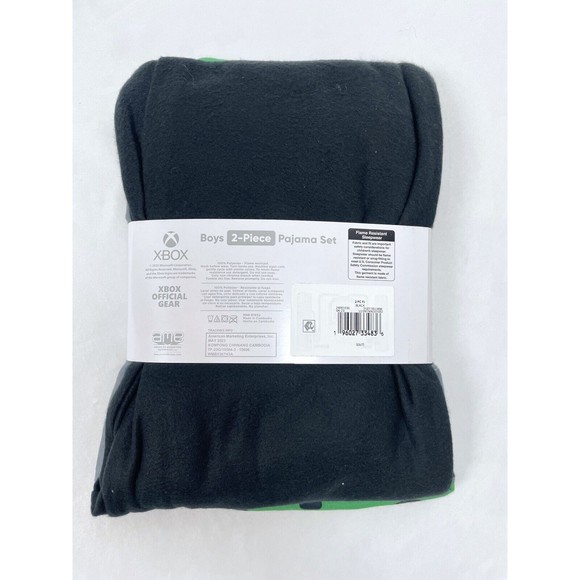 NIP XBOX Gaming Boys PJ’s Long Sleeve Pants 2pc Set Green Fleece 6/7 - Picture 5 of 5